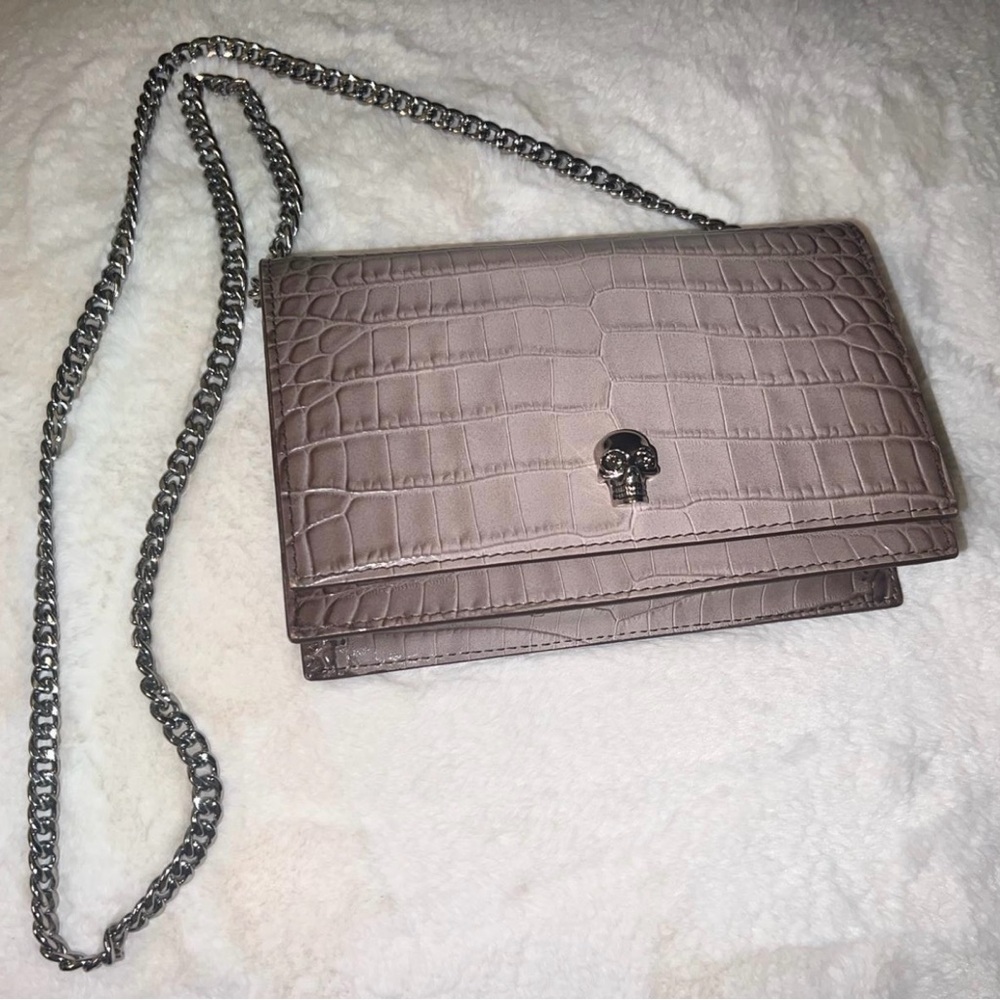Alexander McQueen Croc-Embossed Bag